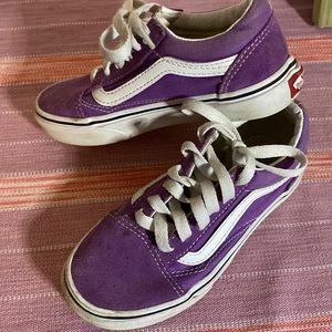 Kids Purple Suede Old school Vans